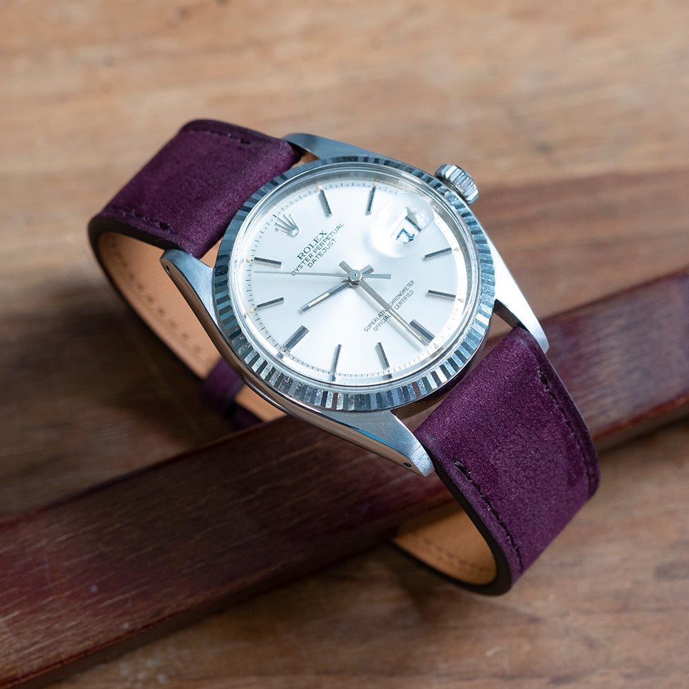 Watch Strap plum nubuck watch Atelier romane