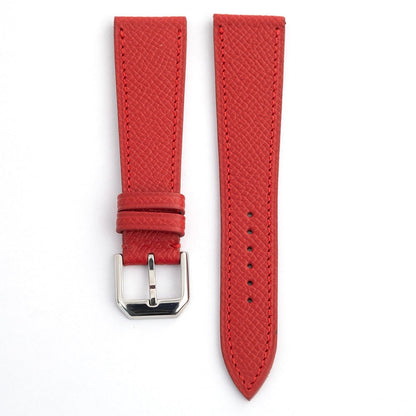 Bracelet de montre veau grainé rouge - Atelier romane