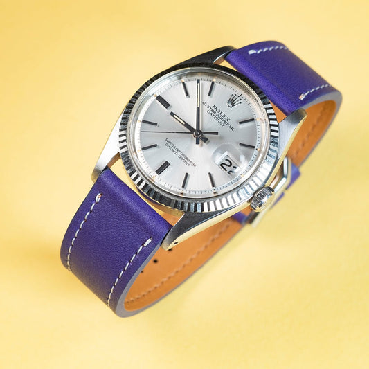 Watch Strap  purple calfskin -Atelier Romane 