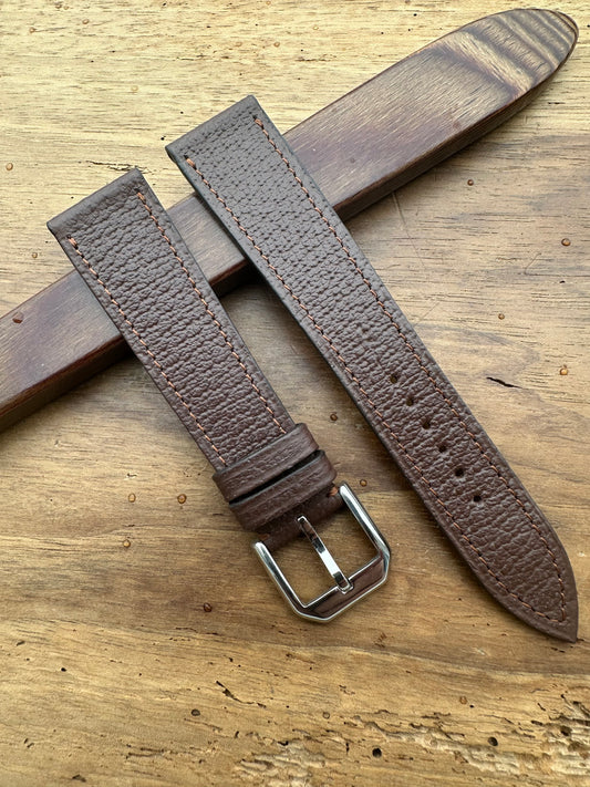 Watch Strap pigskin chocolate watch